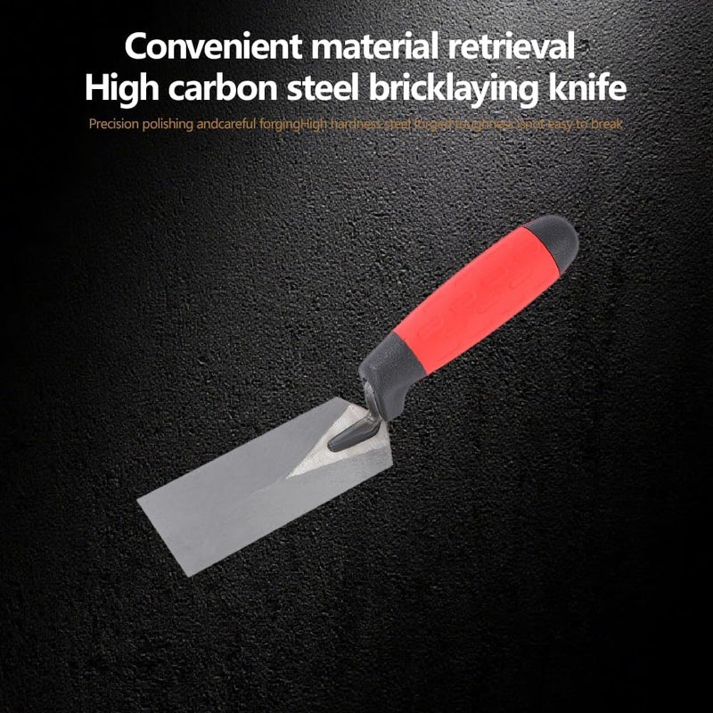 LSGZJZY Masonry steel Margin Trowel, 6 x 2 Inches, High-Hardness Steel Blade, Ergonomic Rubber Handle - Image 5
